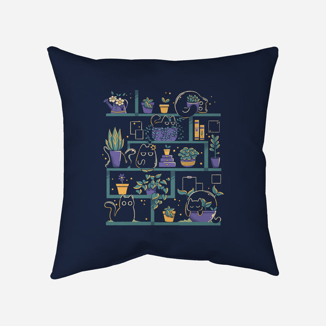 Kitten Garden-None-Removable Cover-Throw Pillow-tobefonseca