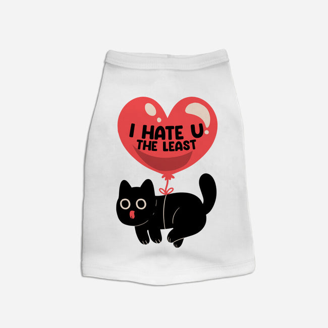 I Hate U The Least-Cat-Basic-Pet Tank-tobefonseca