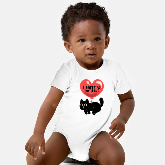 I Hate U The Least-Baby-Basic-Onesie-tobefonseca