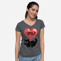 I Hate U The Least-Womens-V-Neck-Tee-tobefonseca