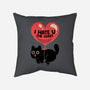 I Hate U The Least-None-Removable Cover-Throw Pillow-tobefonseca