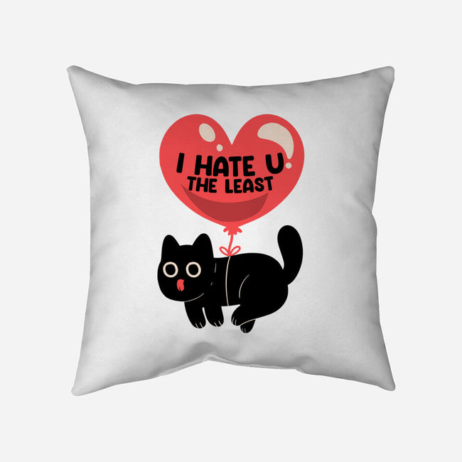 I Hate U The Least-None-Removable Cover-Throw Pillow-tobefonseca