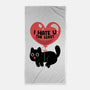 I Hate U The Least-None-Beach-Towel-tobefonseca