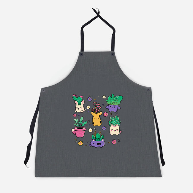 Happy Plants Kawaii-Unisex-Kitchen-Apron-tobefonseca