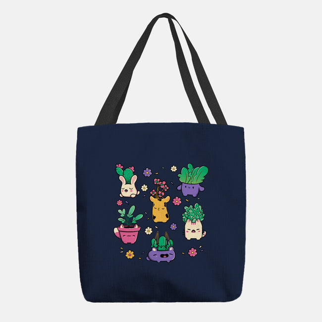 Happy Plants Kawaii-None-Basic Tote-Bag-tobefonseca