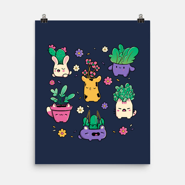 Happy Plants Kawaii-None-Matte-Poster-tobefonseca