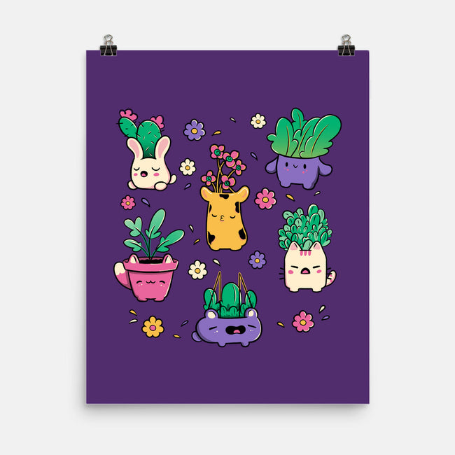 Happy Plants Kawaii-None-Matte-Poster-tobefonseca