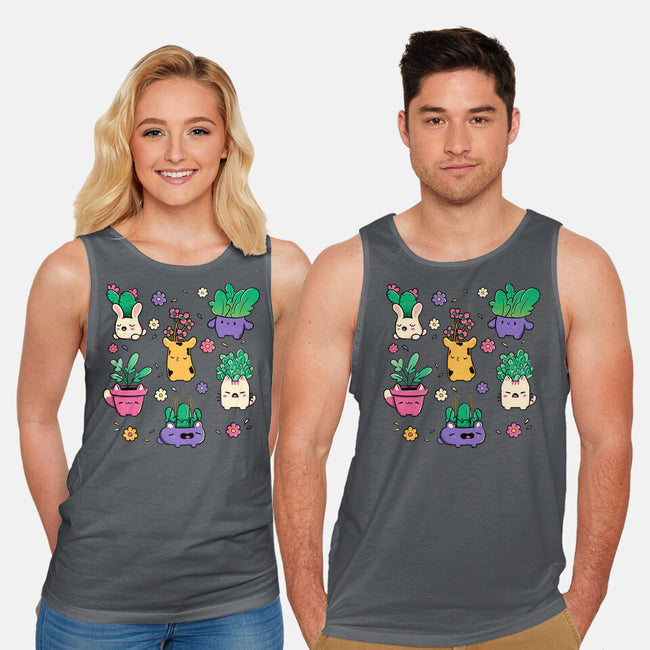 Happy Plants Kawaii-Unisex-Basic-Tank-tobefonseca