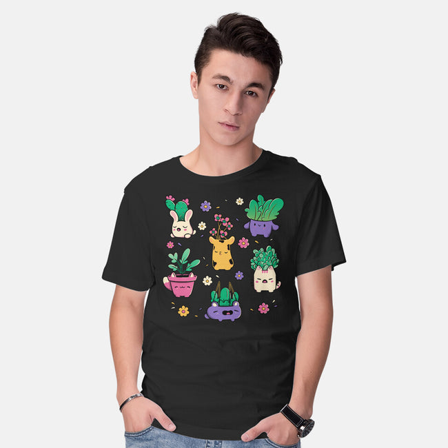 Happy Plants Kawaii-Mens-Basic-Tee-tobefonseca