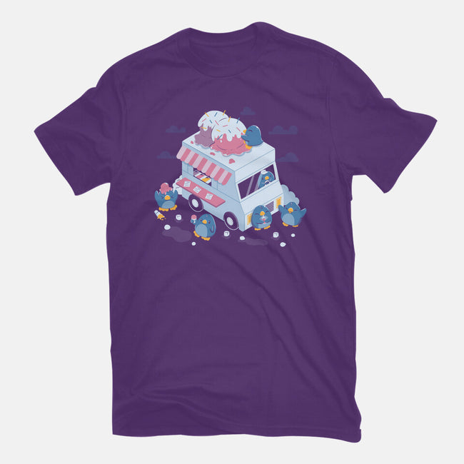 Frozen Truck Kawaii Penguins-Youth-Basic-Tee-tobefonseca