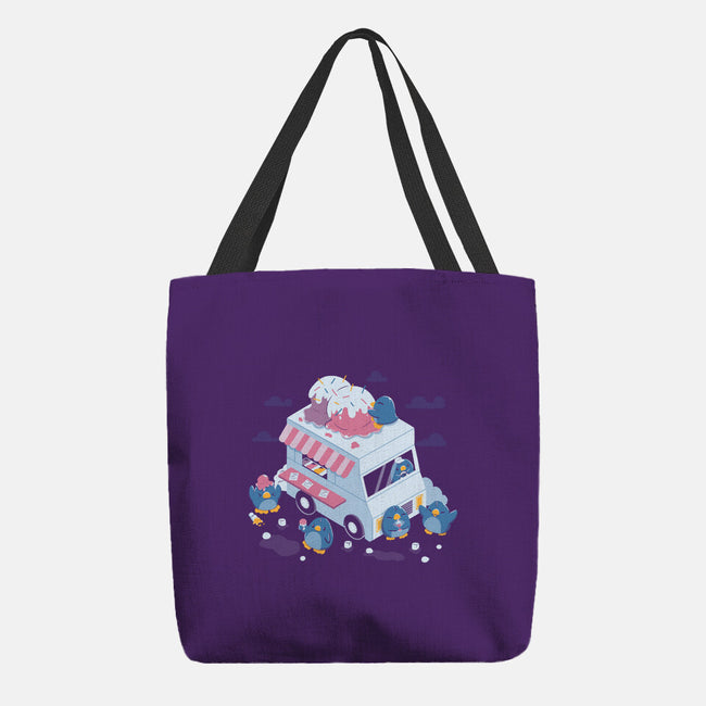 Frozen Truck Kawaii Penguins-None-Basic Tote-Bag-tobefonseca