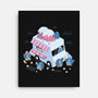 Frozen Truck Kawaii Penguins-None-Stretched-Canvas-tobefonseca