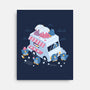 Frozen Truck Kawaii Penguins-None-Stretched-Canvas-tobefonseca