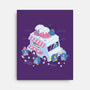 Frozen Truck Kawaii Penguins-None-Stretched-Canvas-tobefonseca