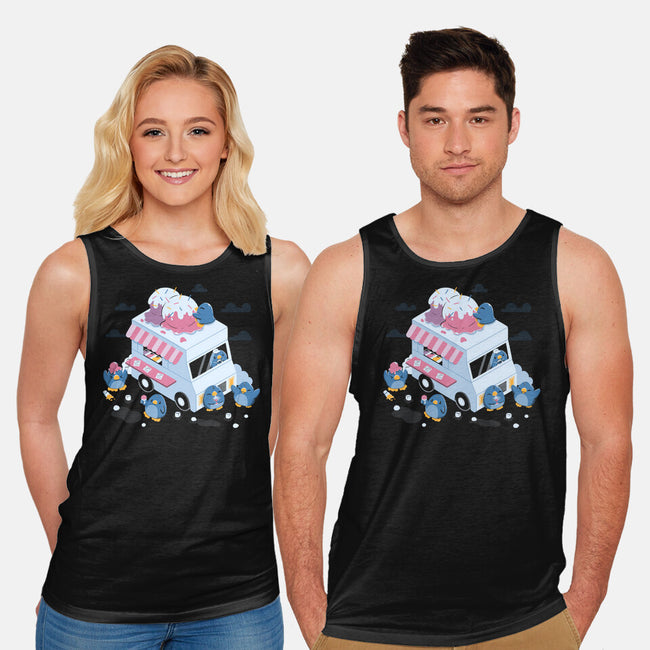 Frozen Truck Kawaii Penguins-Unisex-Basic-Tank-tobefonseca