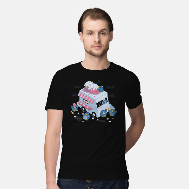 Frozen Truck Kawaii Penguins-Mens-Premium-Tee-tobefonseca