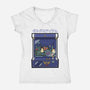 Hylians Crane-Womens-V-Neck-Tee-Astrobot Invention