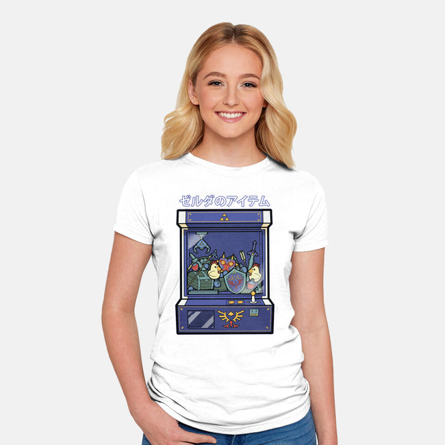 Hylians Crane-Womens-Fitted-Tee-Astrobot Invention