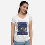 Hylians Crane-Womens-V-Neck-Tee-Astrobot Invention