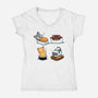 KittenSushi-Womens-V-Neck-Tee-Vallina84