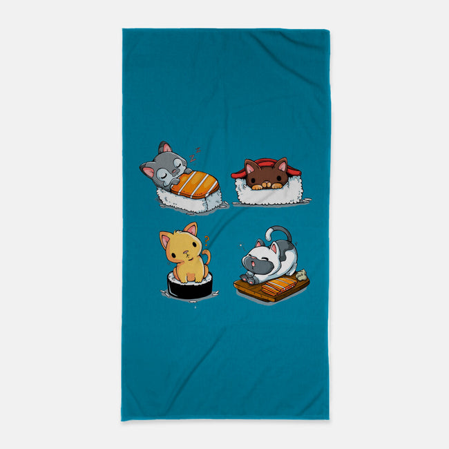 KittenSushi-None-Beach-Towel-Vallina84