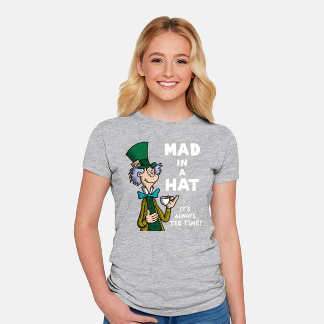 Mad In A Hat-Womens-Fitted-Tee-Raffiti