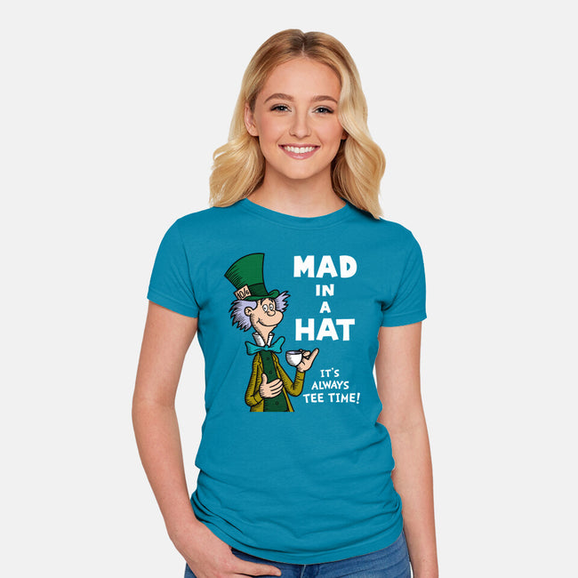 Mad In A Hat-Womens-Fitted-Tee-Raffiti