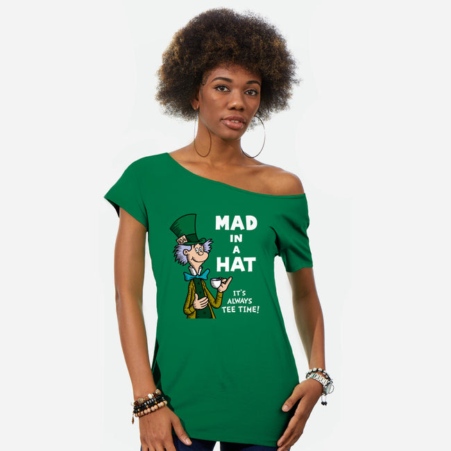 Mad In A Hat-Womens-Off Shoulder-Tee-Raffiti