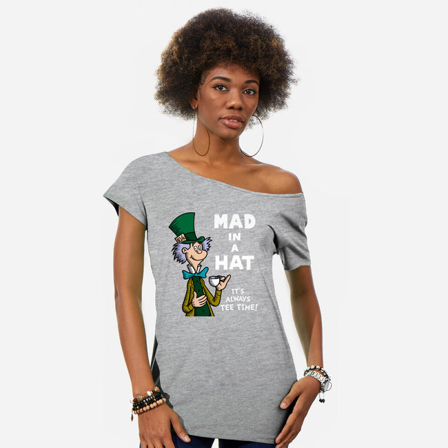 Mad In A Hat-Womens-Off Shoulder-Tee-Raffiti