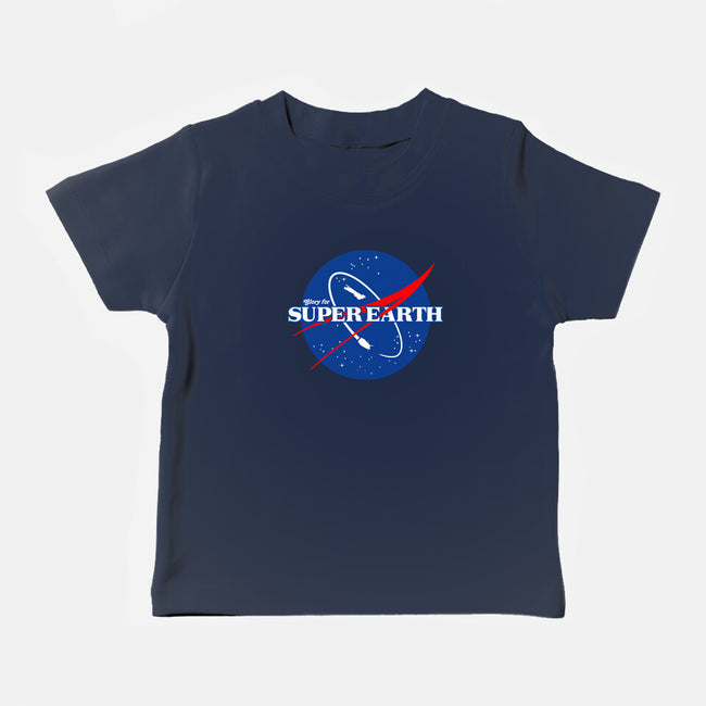 Glory For Super Earth-Baby-Basic-Tee-rocketman_art