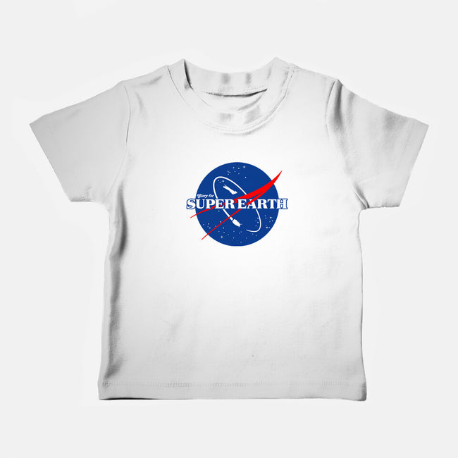 Glory For Super Earth-Baby-Basic-Tee-rocketman_art