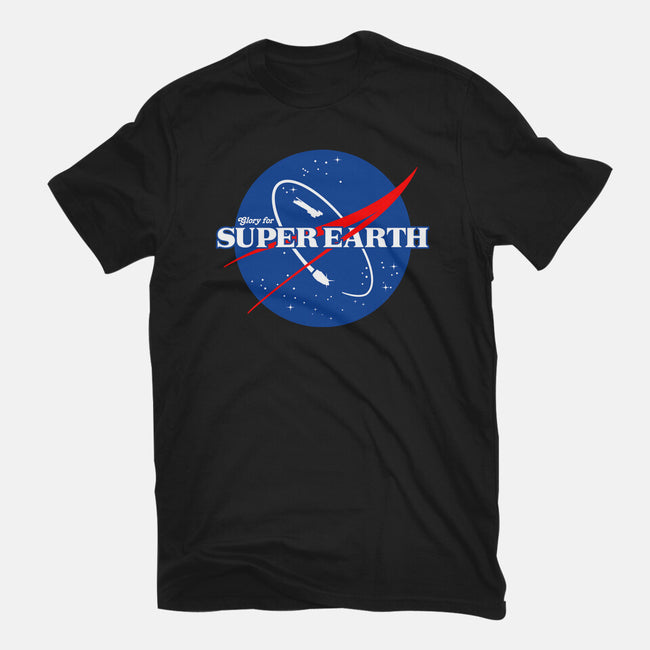 Glory For Super Earth-Unisex-Basic-Tee-rocketman_art