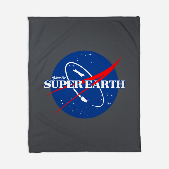 Glory For Super Earth-None-Fleece-Blanket-rocketman_art