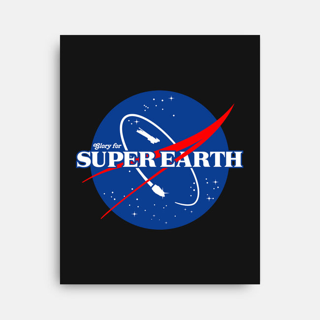 Glory For Super Earth-None-Stretched-Canvas-rocketman_art