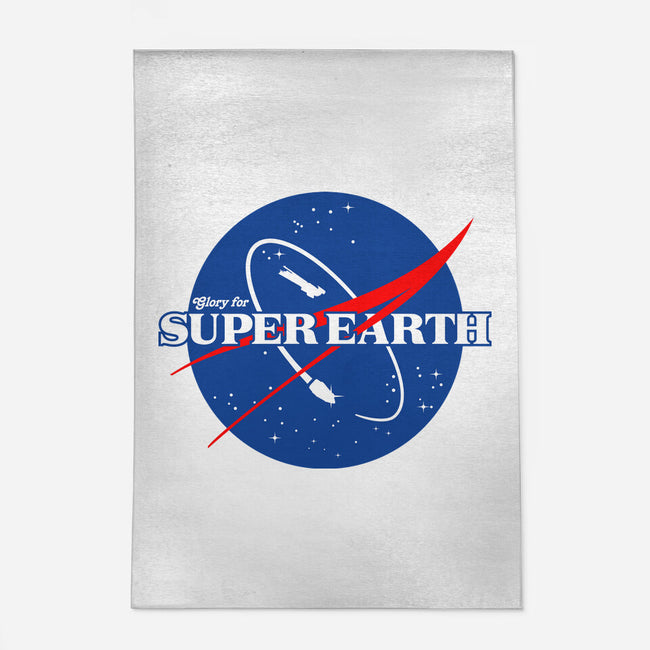 Glory For Super Earth-None-Indoor-Rug-rocketman_art