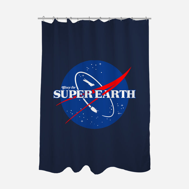 Glory For Super Earth-None-Polyester-Shower Curtain-rocketman_art