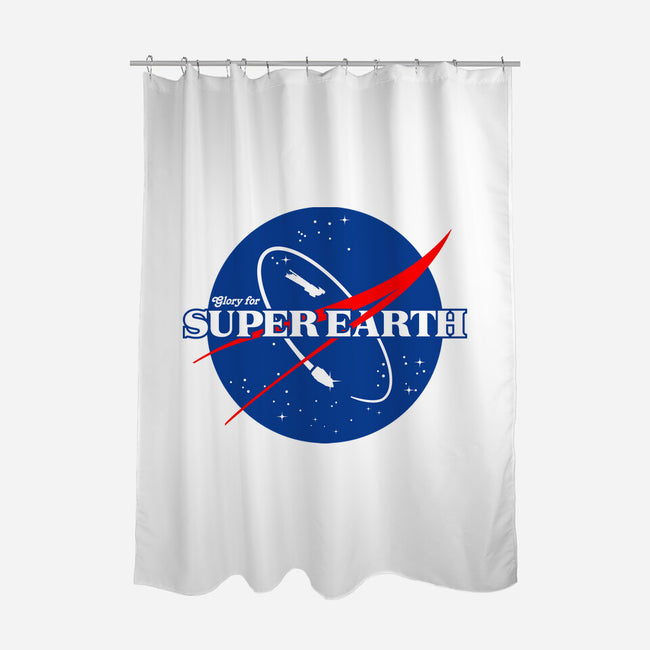 Glory For Super Earth-None-Polyester-Shower Curtain-rocketman_art