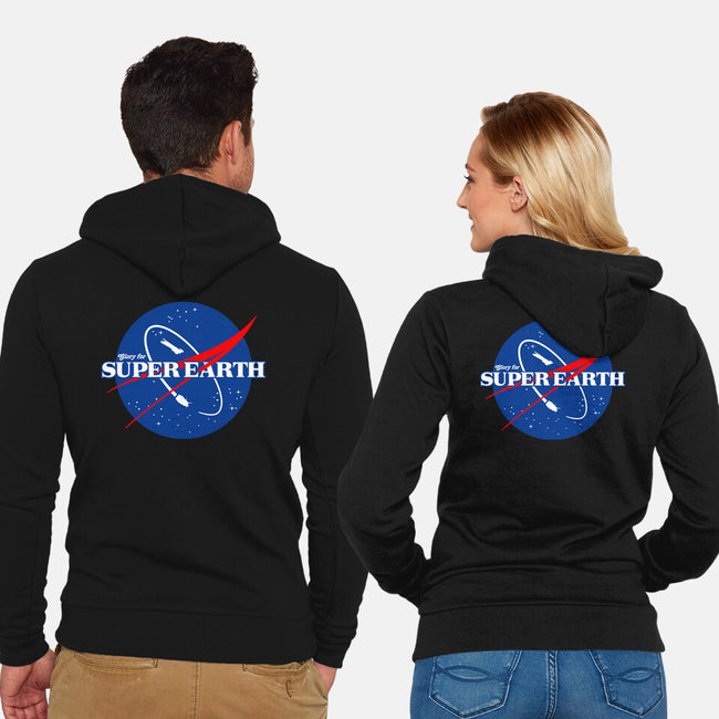 Glory For Super Earth-Unisex-Zip-Up-Sweatshirt-rocketman_art