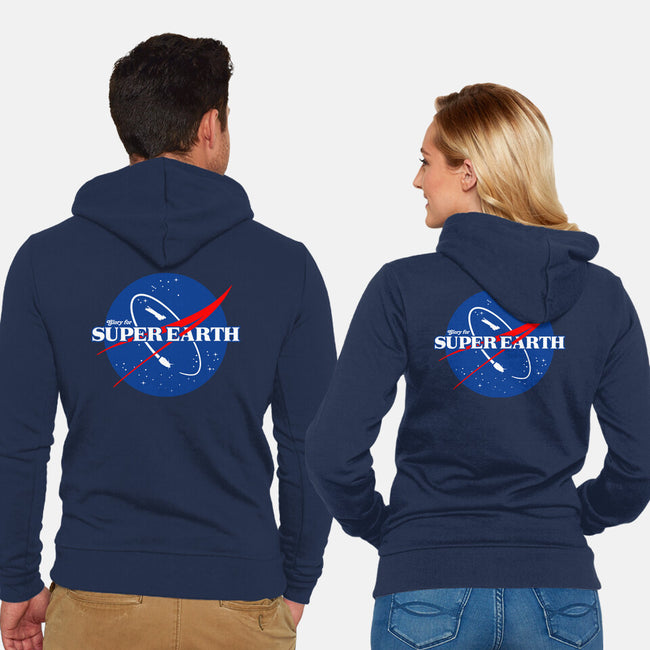 Glory For Super Earth-Unisex-Zip-Up-Sweatshirt-rocketman_art