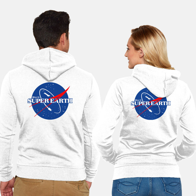 Glory For Super Earth-Unisex-Zip-Up-Sweatshirt-rocketman_art