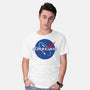 Glory For Super Earth-Mens-Basic-Tee-rocketman_art