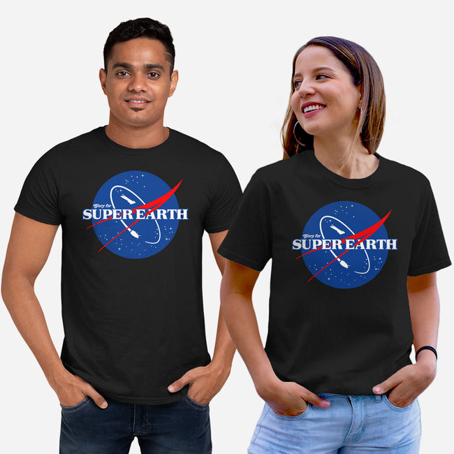 Glory For Super Earth-Unisex-Basic-Tee-rocketman_art