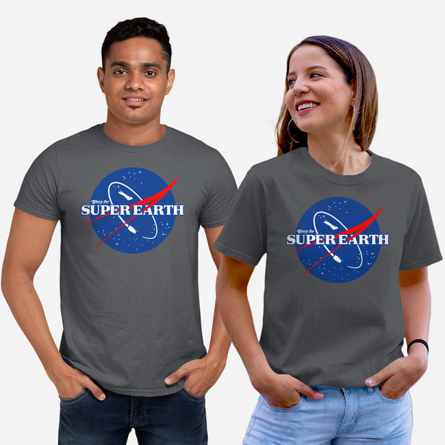 Glory For Super Earth-Unisex-Basic-Tee-rocketman_art