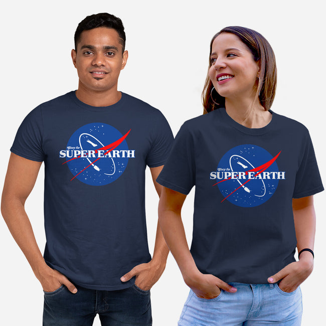 Glory For Super Earth-Unisex-Basic-Tee-rocketman_art