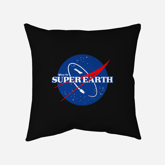 Glory For Super Earth-None-Removable Cover-Throw Pillow-rocketman_art