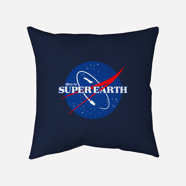 Glory For Super Earth-None-Removable Cover-Throw Pillow-rocketman_art