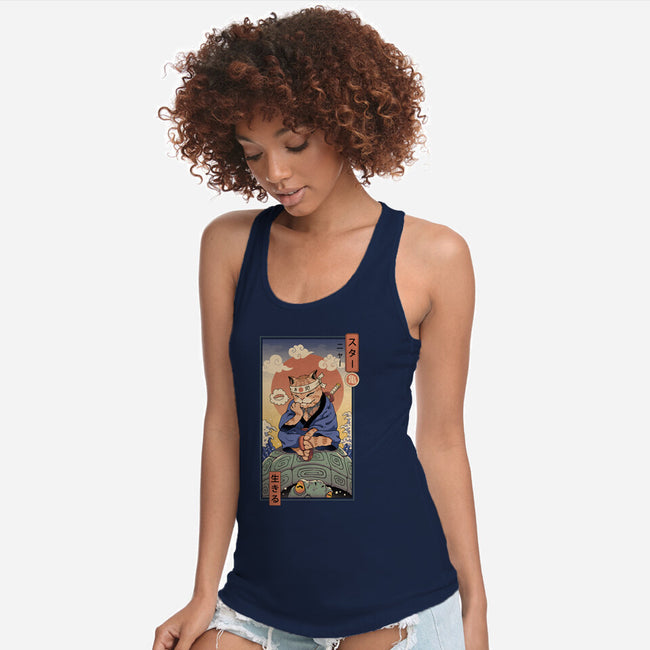 Kame Meowster-Womens-Racerback-Tank-vp021