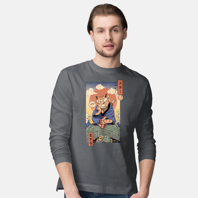 Kame Meowster-Mens-Long Sleeved-Tee-vp021