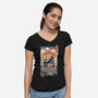 Kame Meowster-Womens-V-Neck-Tee-vp021