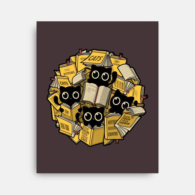 Books And Kittens-None-Stretched-Canvas-erion_designs